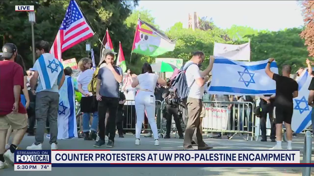 Pro-Israel protests at UW campus remain peaceful