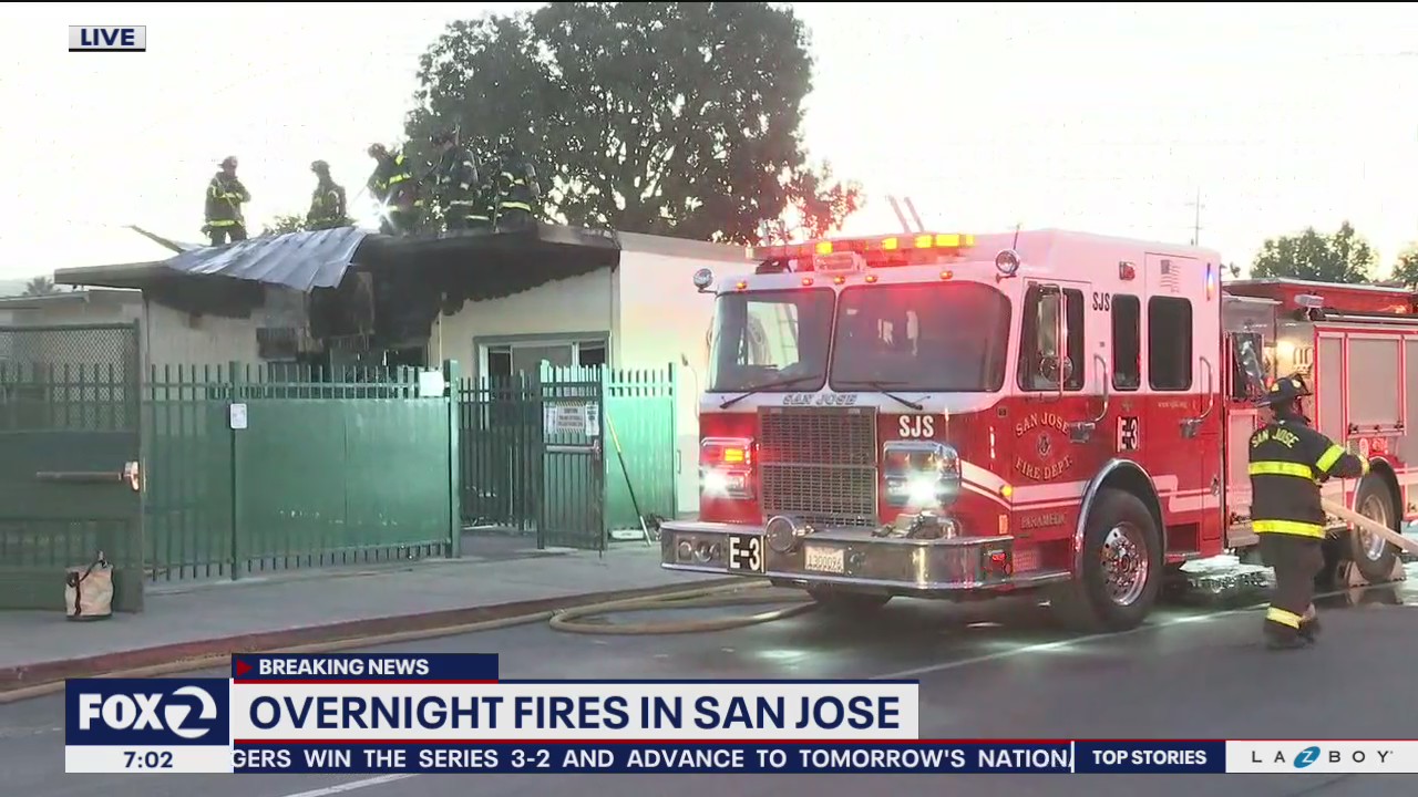 San Jose firefighters battle 3 fires