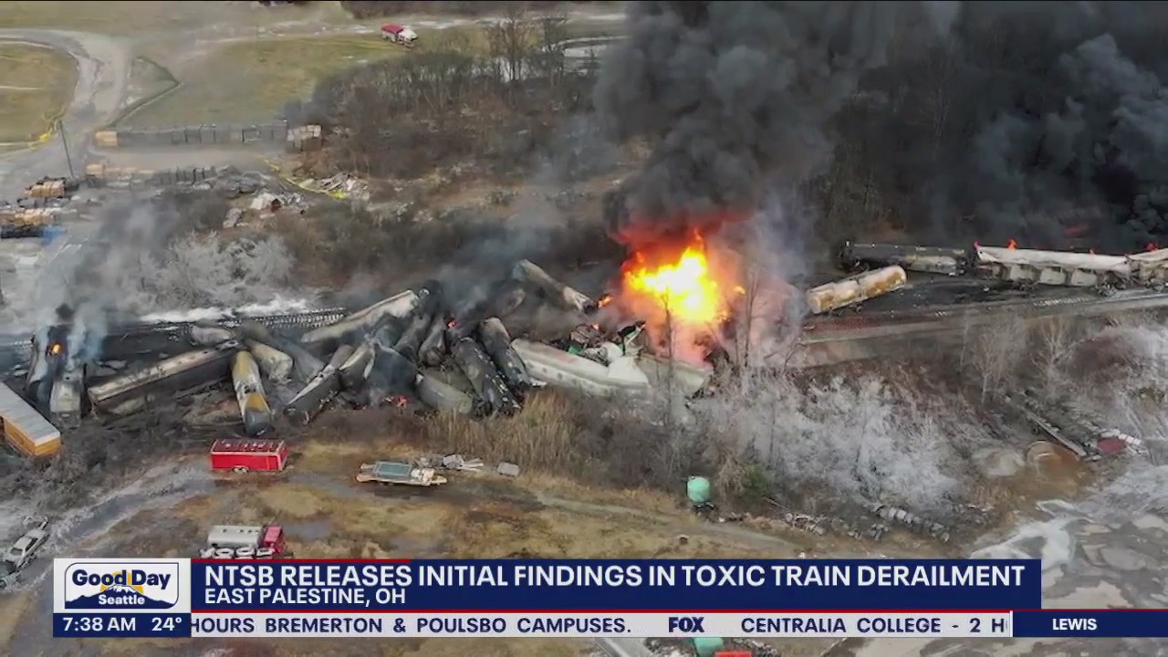 NTSB releases initial findings in toxic train derailment