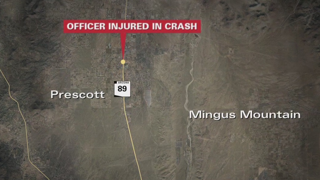 Chino Valley officer injured in serious crash, airlifted to Deer Valley hospital
