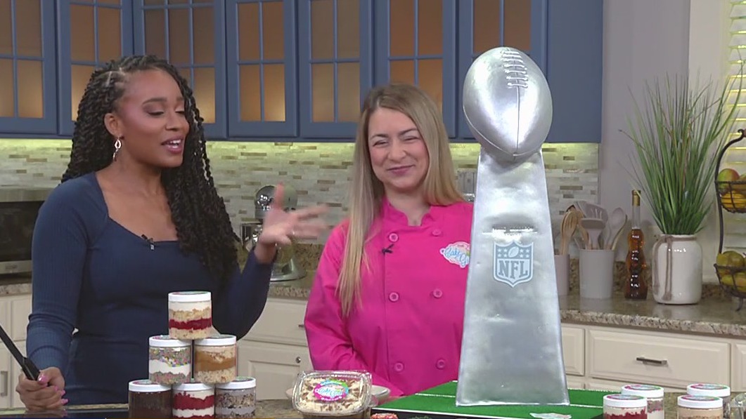 The Cake Girl creates Lombardi Trophy cake