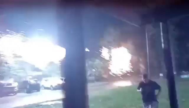 People run for cover when transformers explode
