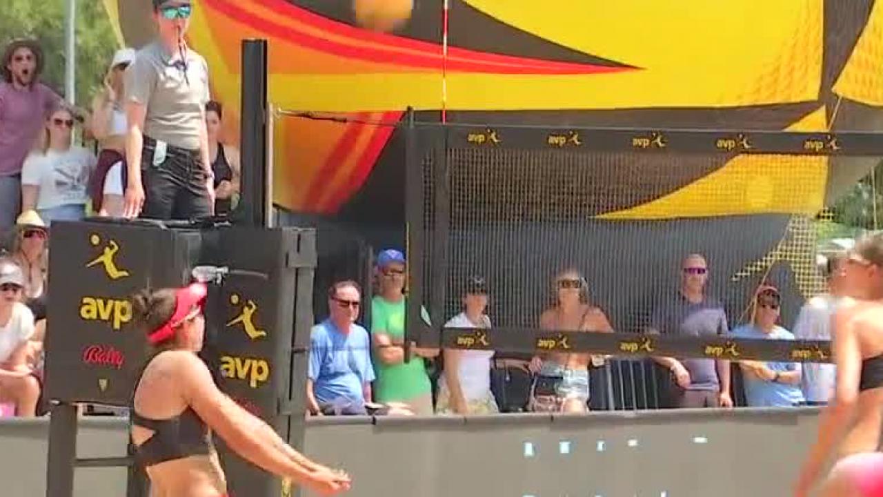 Top beach volleyball players in South Austin for AVP Pro Tour