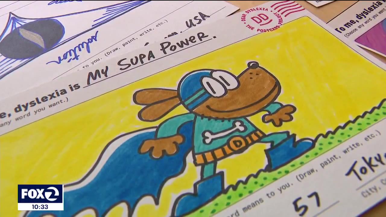 New postcard project shining a light on dyslexia