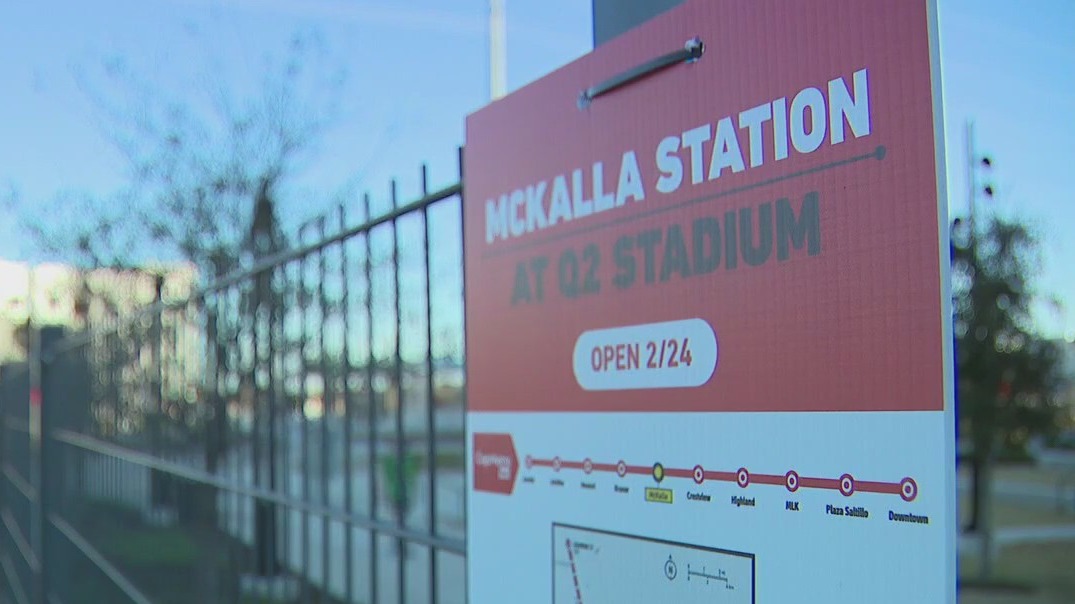 New train station at Q2 Stadium
