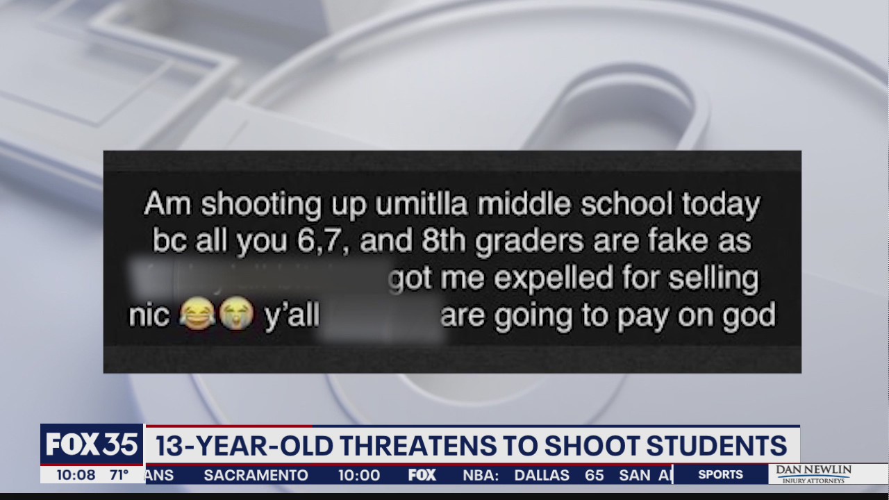 Police: 13-year-old threatens to shoot students