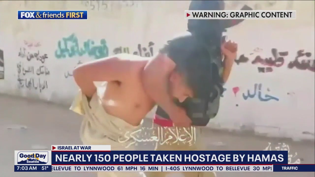 Nearly 150 people taken hostage by Hamas