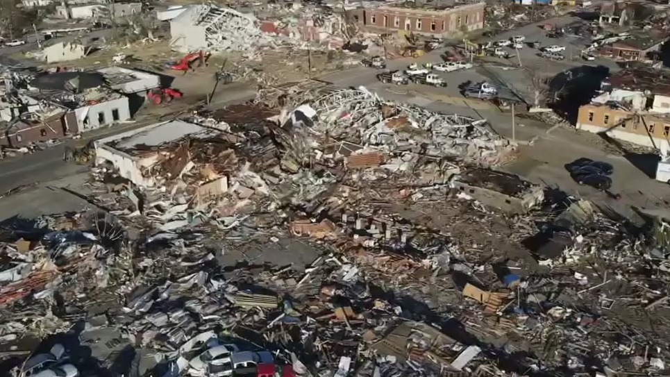 Cleanup continues after deadly tornado outbreak in Kentucky, nearby states