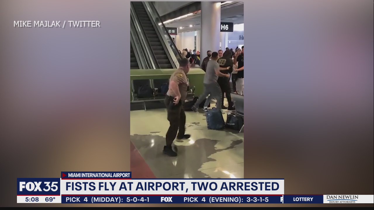 Massive brawl breaks out at Miami airport