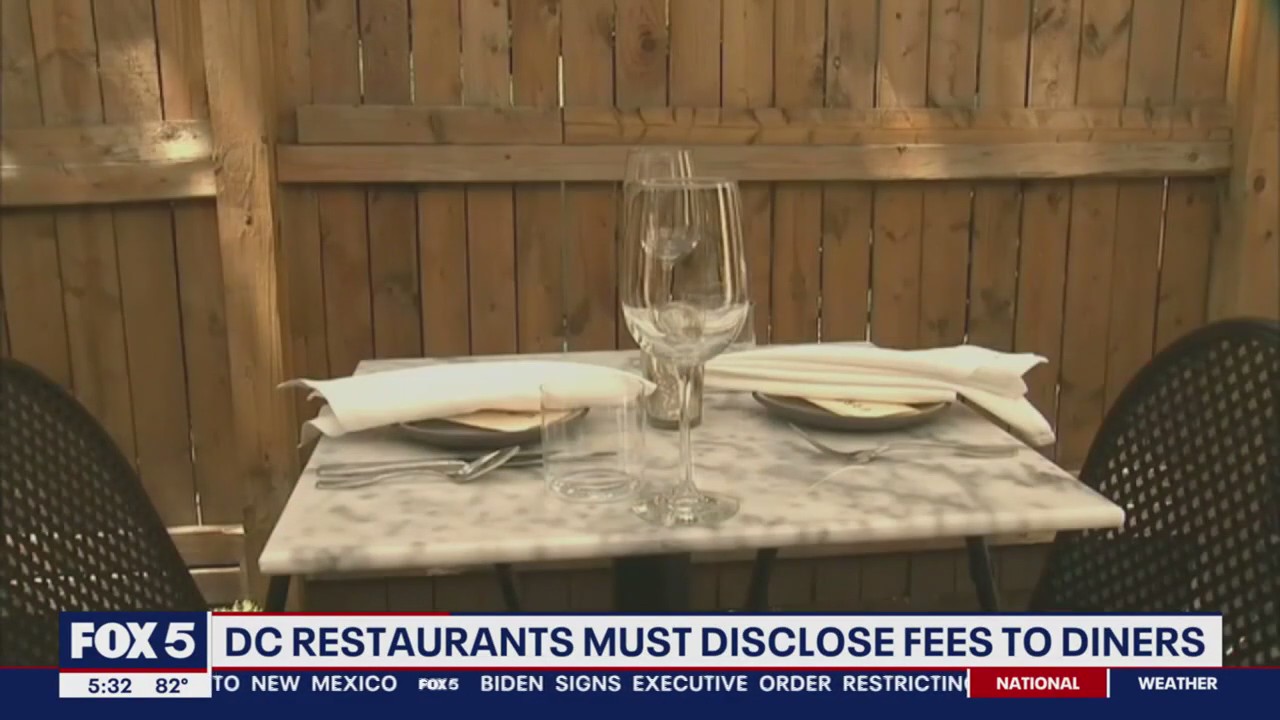DC restaurants must disclose fees to diners