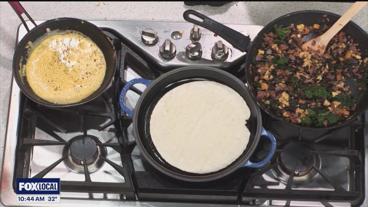 Meatless Monday: Making breakfast burritos with Cooking With Que