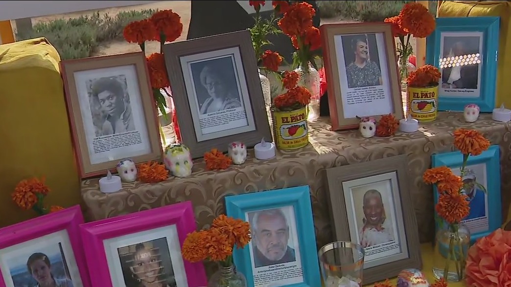 Día de Muertos art installation at Grand Park