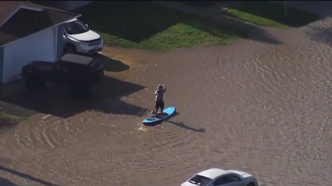 Knee-deep flooding in Livermore neighborhood