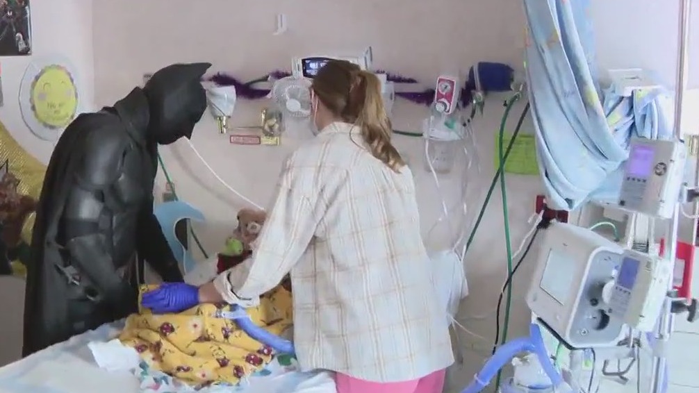 Hero's journey: 'Batman' visits kids in hospitals
