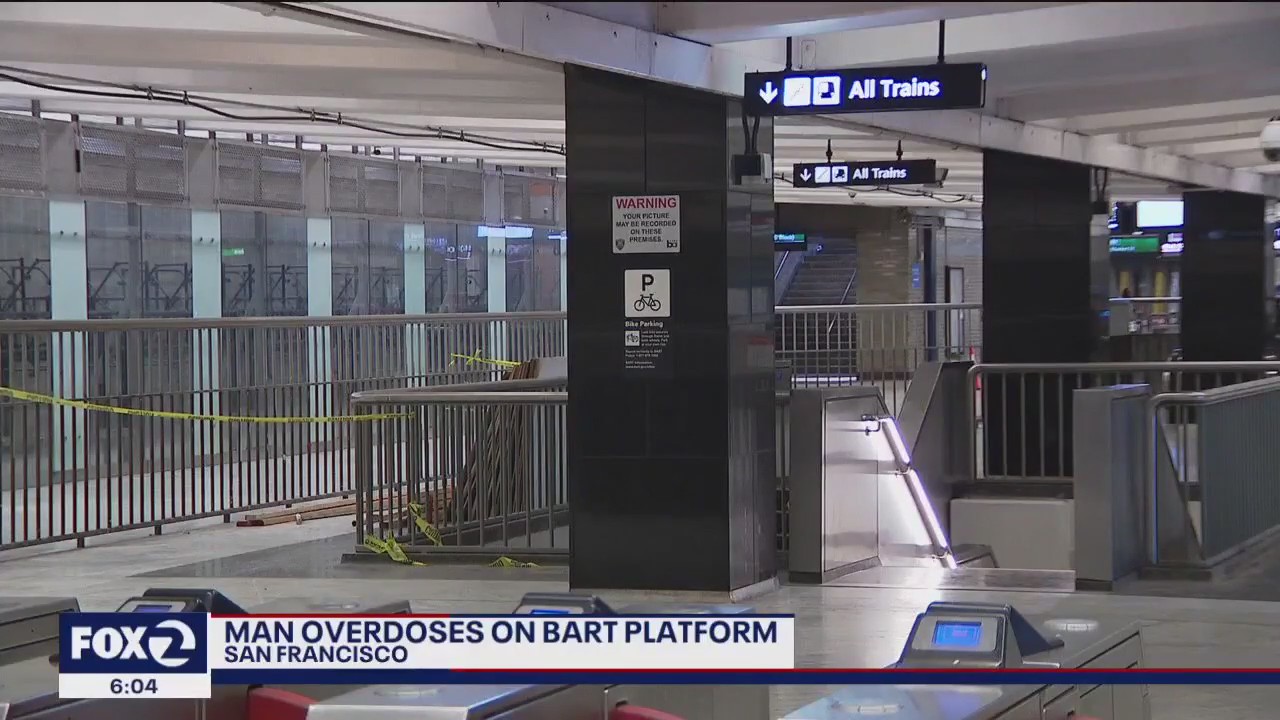 Man dies in suspected overdose on BART platform