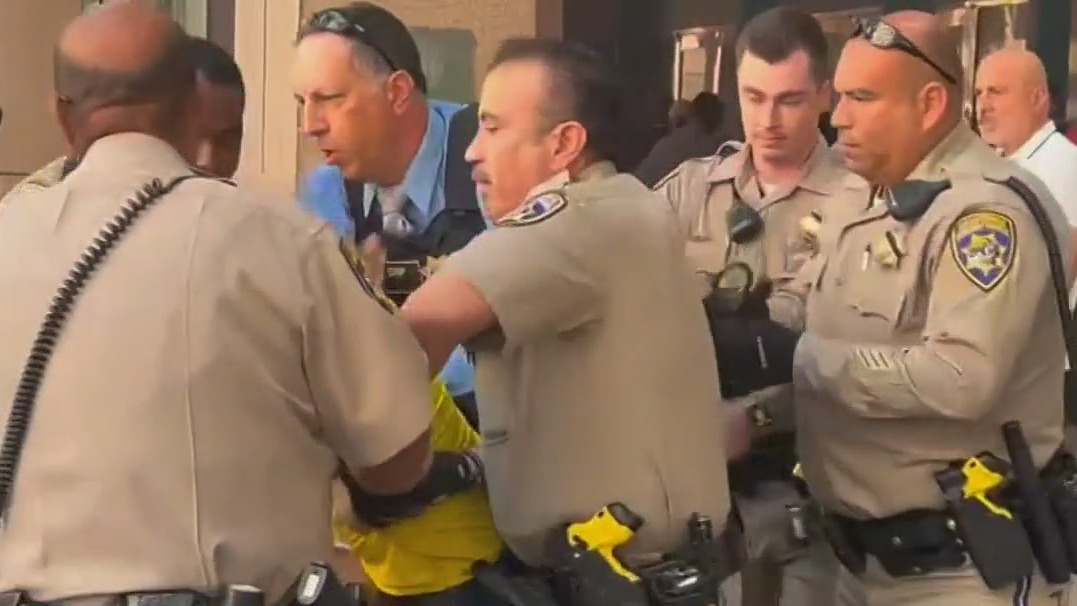 Scuffle at Boyle Heights rent protest