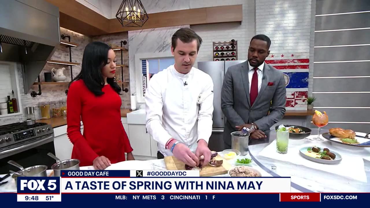Spring is in bloom at Nina May restaurant
