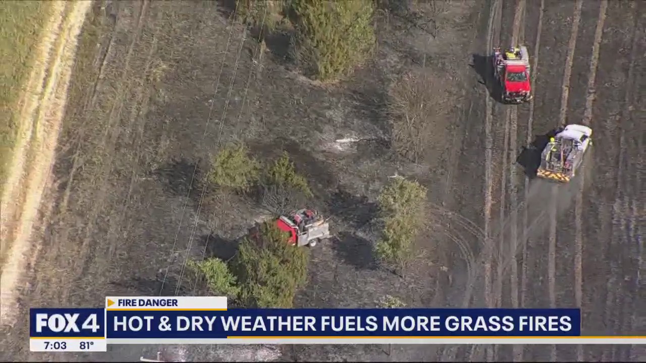 Hot and dry weather fuels North Texas wildfires