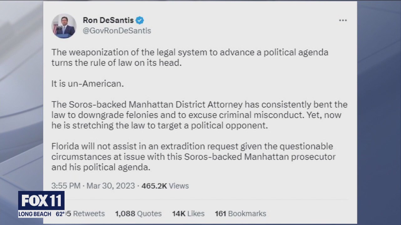 Trump indictment: US politicians react