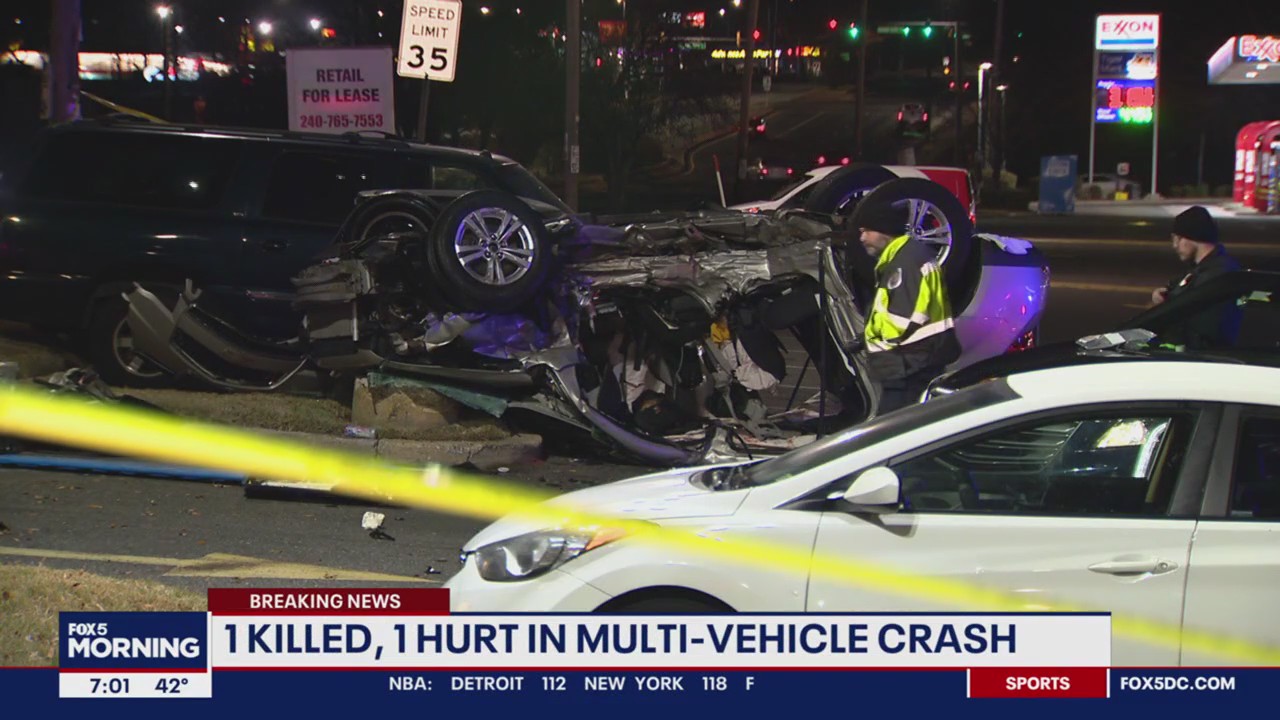 1 killed and 1 hurt in fatal multi-vehicle crash