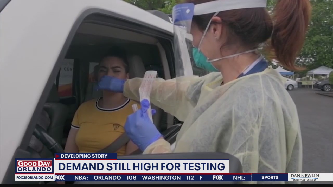Demand still high at COVID testing sites across Central Florida