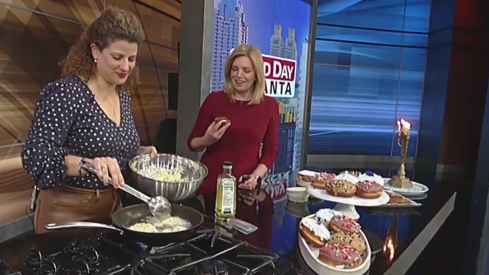 Making Hanukkah treats with Aziza