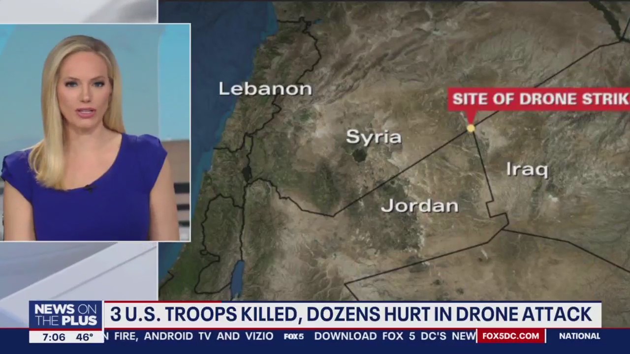3 US troops killed in attack on Jordan base near Syria border