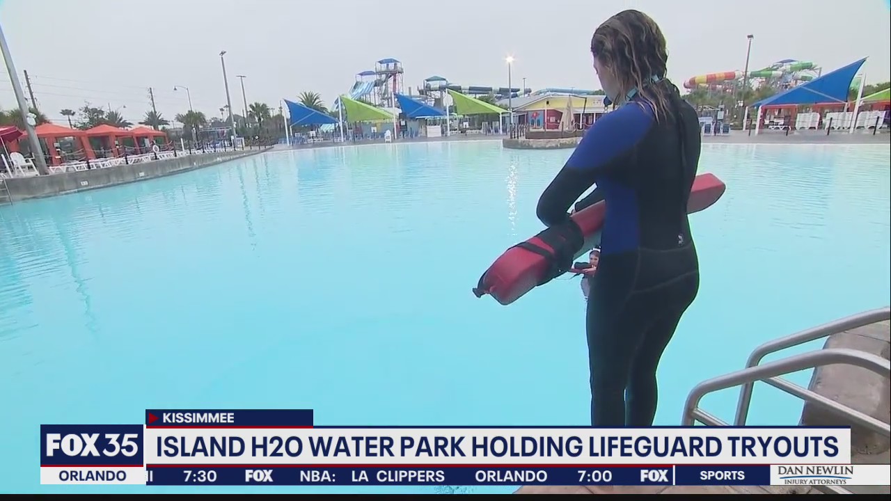 Island H2O water park holding lifeguard tryouts