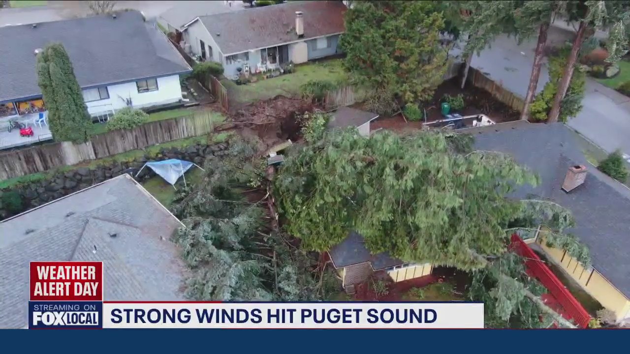 Washington storms: High winds in the sound, heavy snowfall in mountain passes