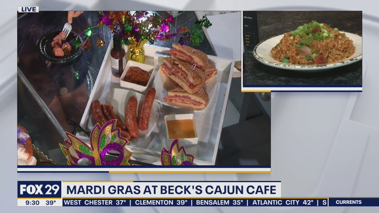 Mardi Gras cuisine available at Beck's Cajun Cafe