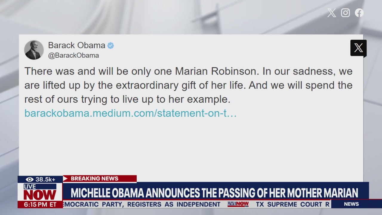 Michelle Obama's mother, Marian Robinson, passes away