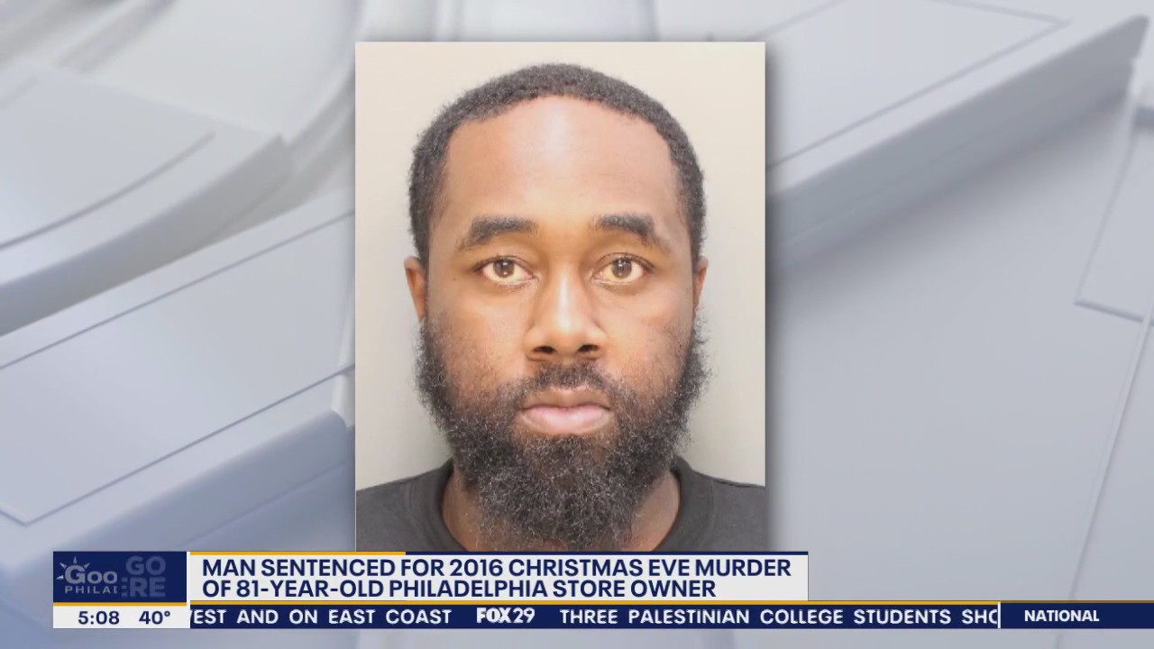 Man sentenced for 2016 Christmas Eve murder of 81-year-old Philadelphia store owner