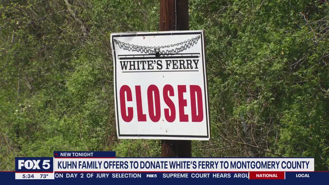 White's Ferry owners offer to donate historic ferry to Montgomery County