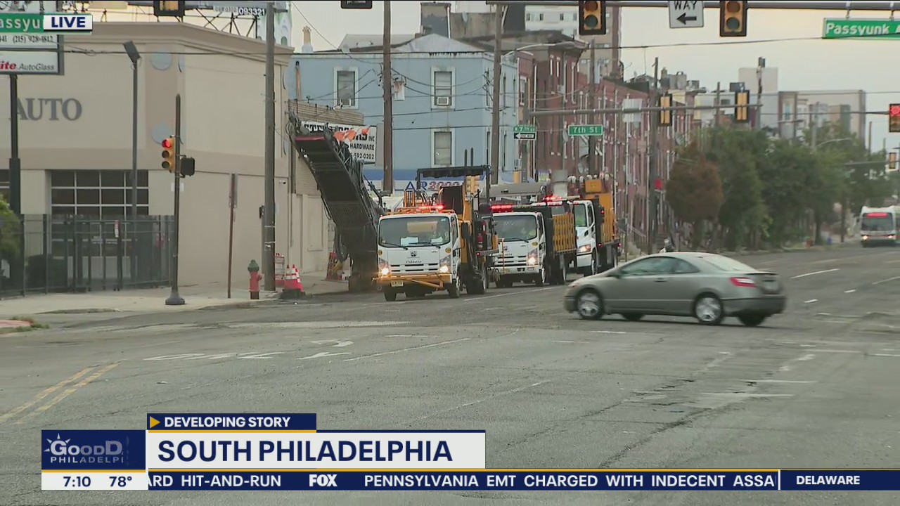 Months-long Washington Avenue repaving project begins in Philadelphia