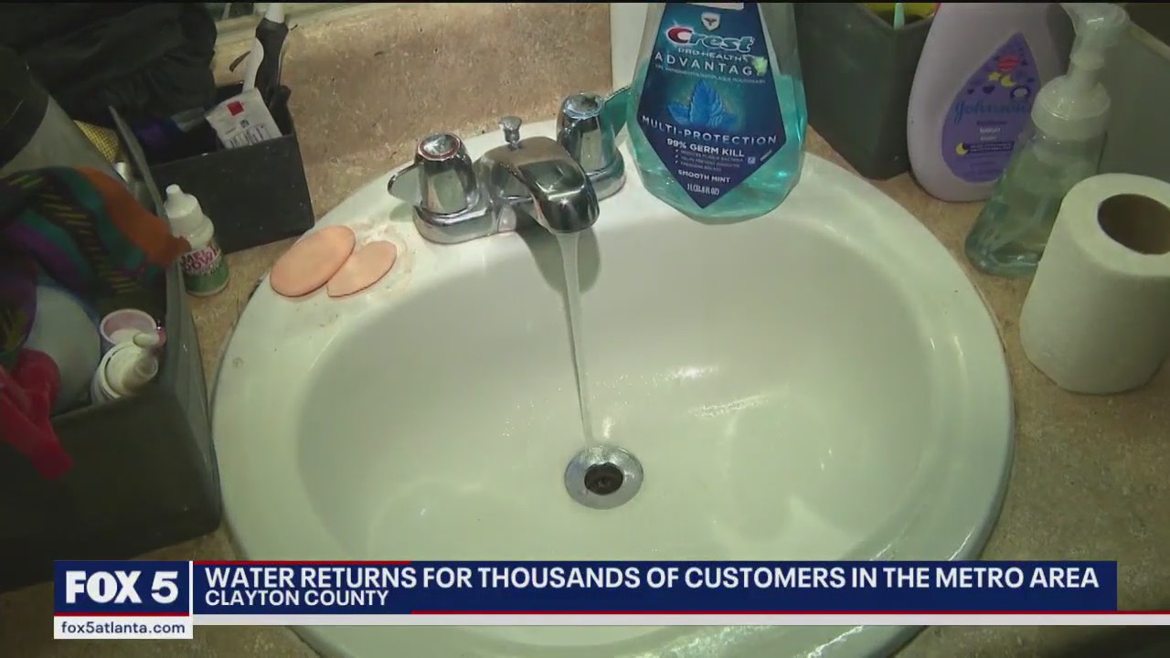 Water returns for thousands of customers in metro Atlanta