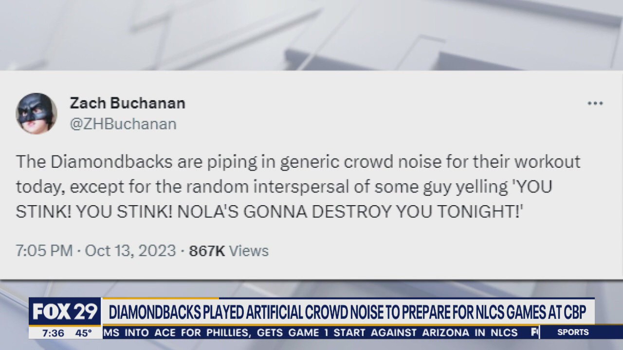 Diamondbacks play artificial crowd noise to prepare for NLCS at the Bank