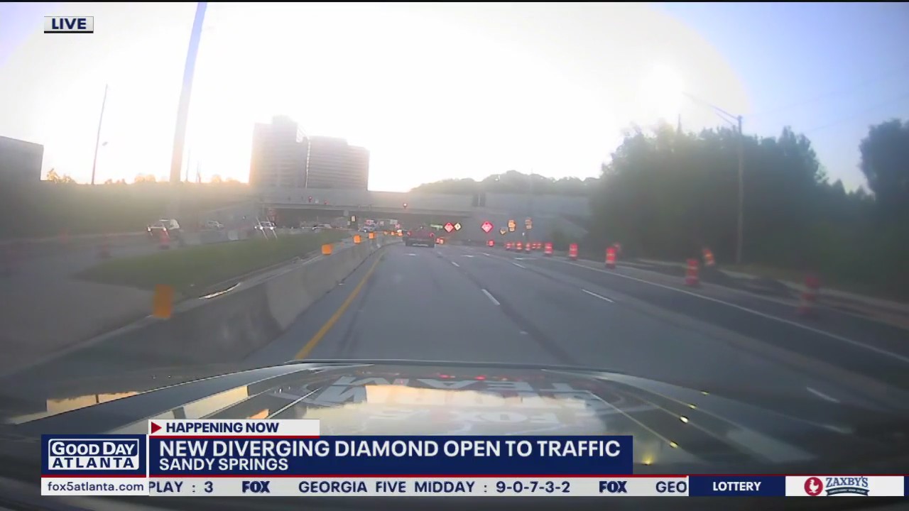 New Sandy Springs diverging diamond open to traffic