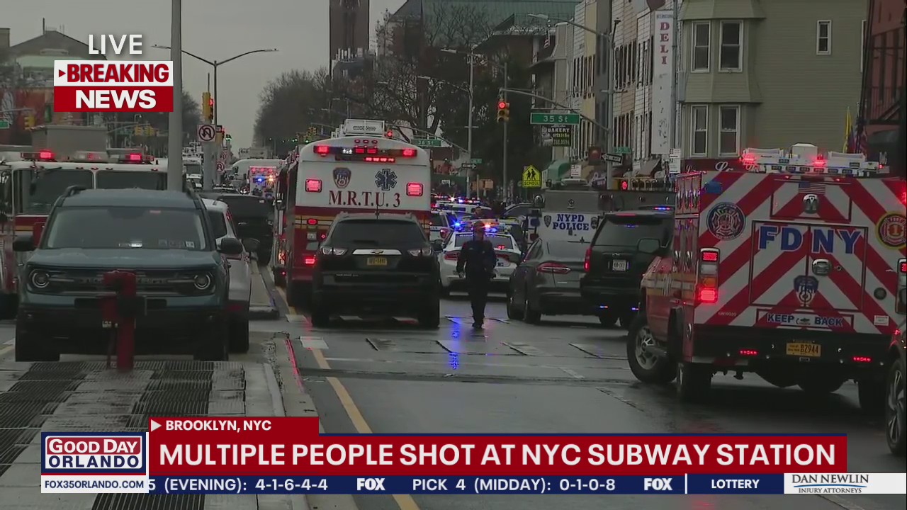 Brooklyn subway shooting: More than a dozen injured, suspect spotted wearing gas mask still at-large, police say