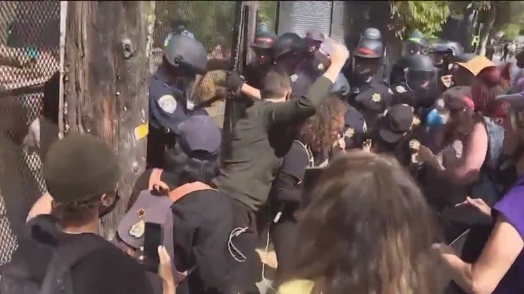 Protestors push back on People's Park construction