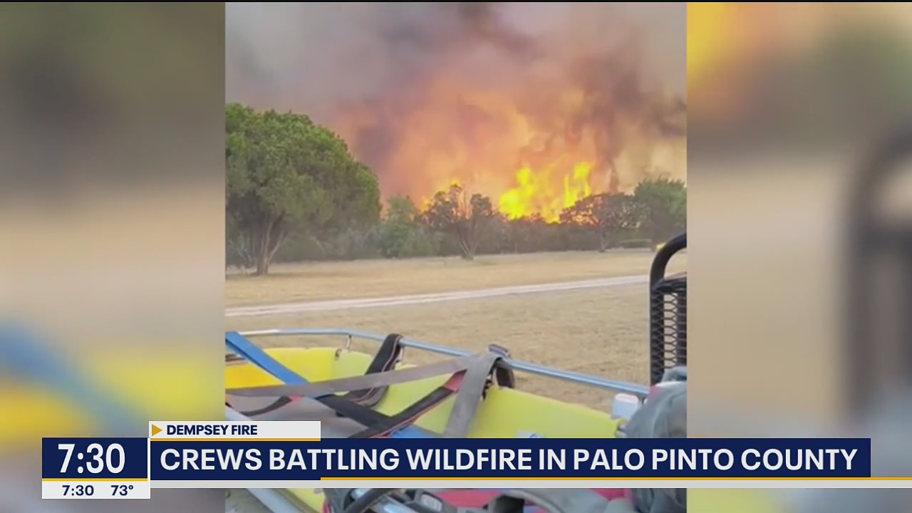 Crews battling wildfire in Palo Pinto County