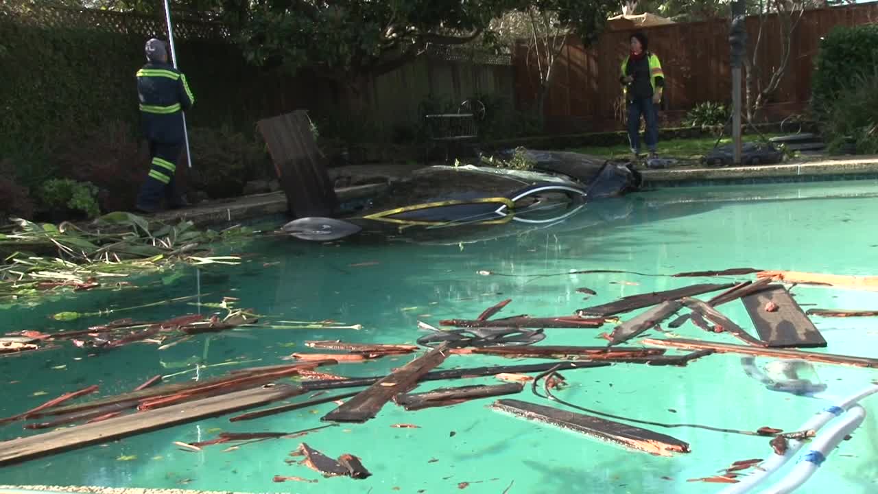 Woman dies in San Rafael after crashing Tesla into swimming pool