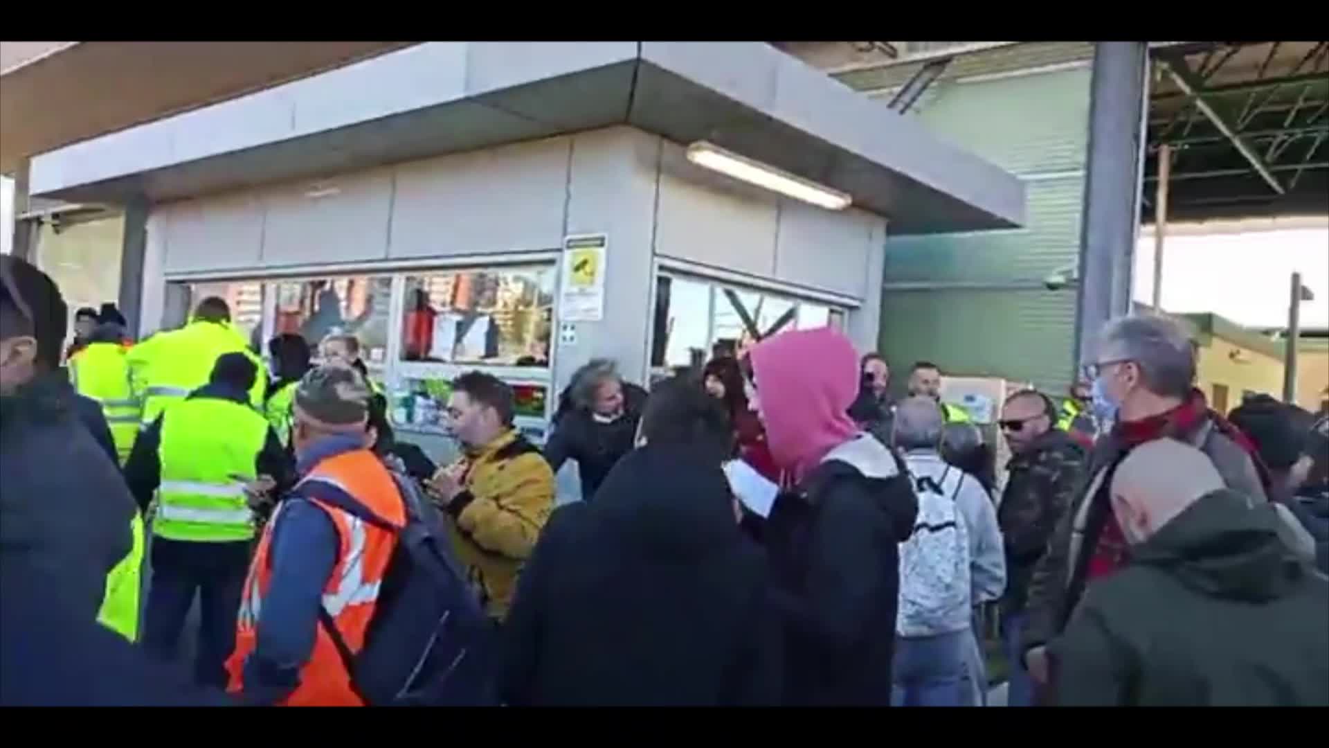 Italian dock workers protest as COVID Green Pass becomes mandatory